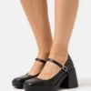 Raid Orna - Platform Heels - Black
