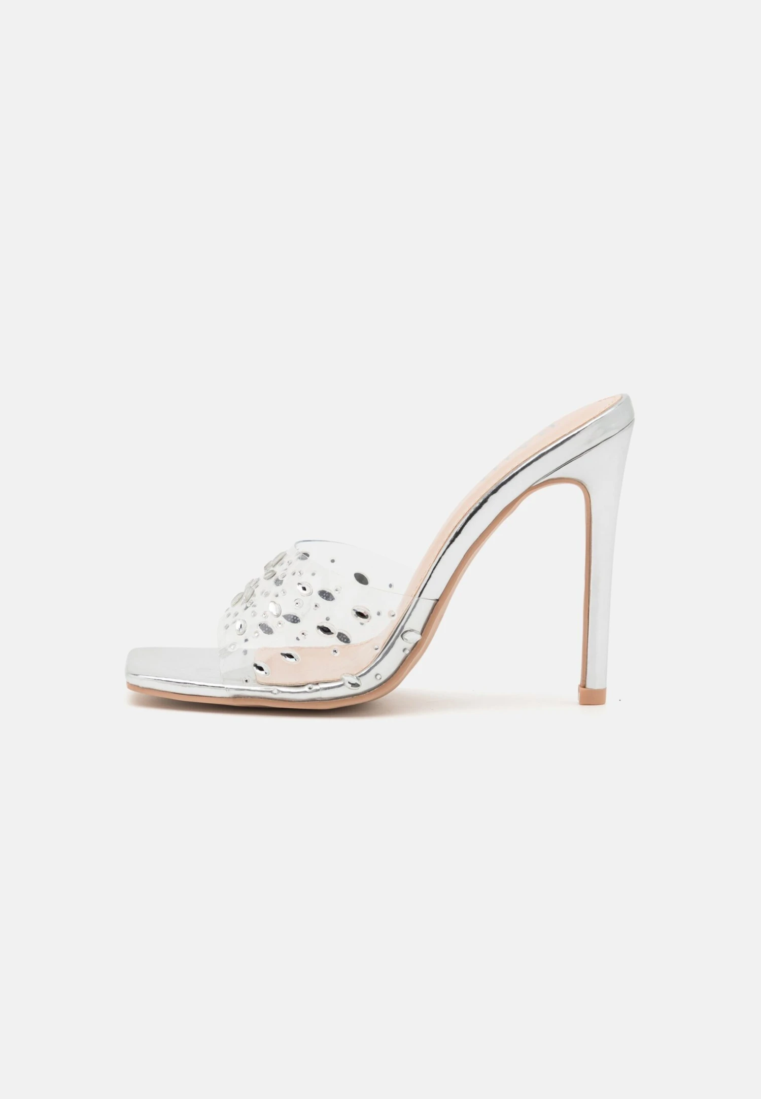 Raid Adria - Heeled Mules - Silver 2 Raid Adria - Heeled Mules - Silver - Image 2