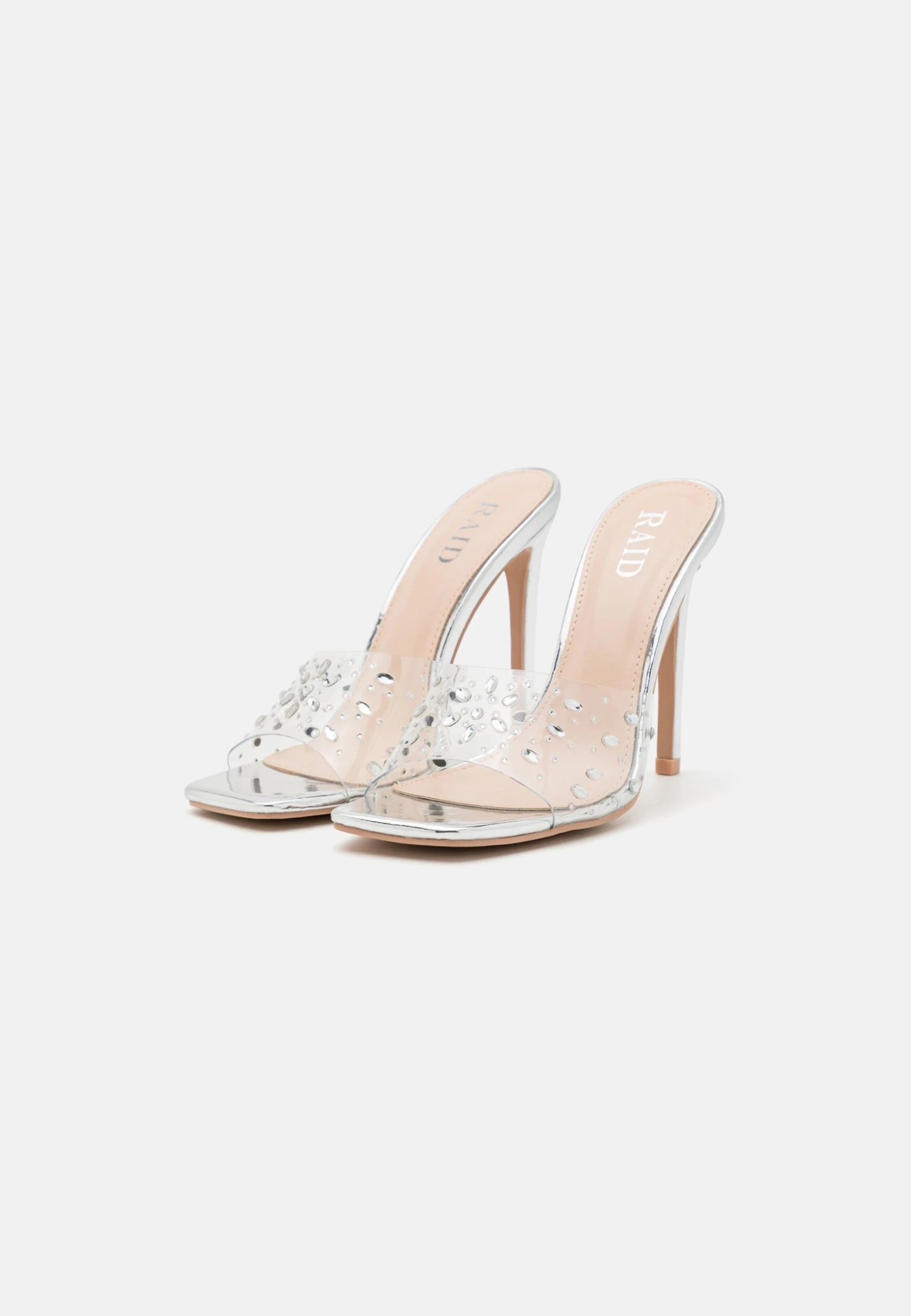 Raid Adria - Heeled Mules - Silver 3 Raid Adria - Heeled Mules - Silver - Image 3