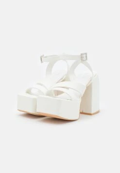 Raid Zaina - Platform Sandals - White -Raid Shoes Shop 43fb08daf6084d55903f5669d54a4a4e