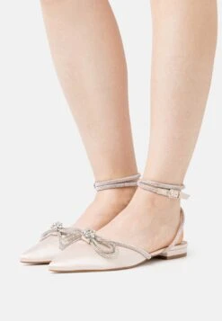 Raid Armell - Ankle Strap Ballet Pumps - Nude