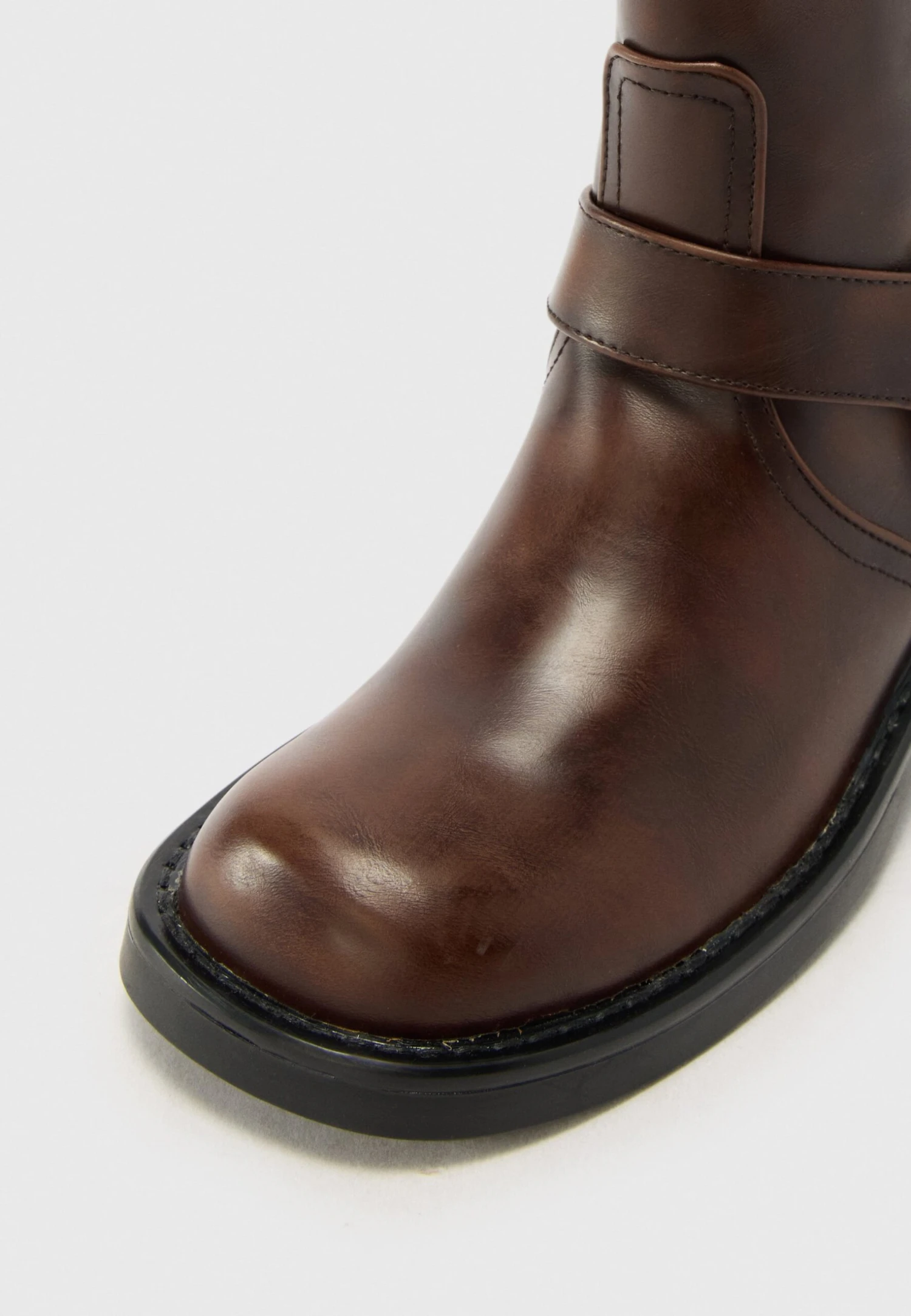 Raid Cowboy/biker Ankle Boot - Brown 6 Raid Cowboy/biker Ankle Boot - Brown - Image 6