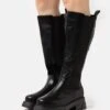 Wide Fit Violetta - Platform Boots - Black