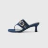 Raid INKAA - T-bar Sandals - Dark Blue Denim