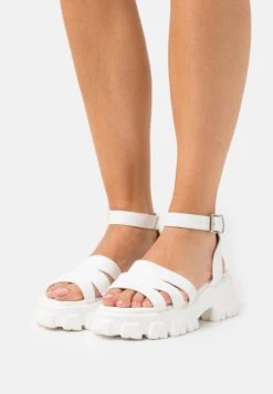 Wide Fit Harmonie - Platform Sandals - White