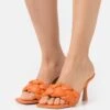 Wide Fit Sandra - Heeled Mules - Orange