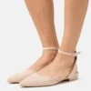 Raid Rike - Ankle Strap Ballet Pumps - Nude