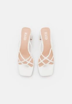 Raid Stephany - T-Bar Sandals - White -Raid Shoes Shop ca10716a61ee41a3abaa3782b2970e5d