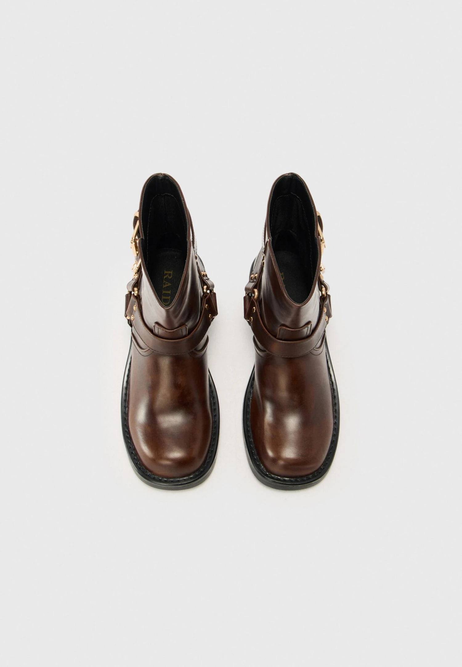 Raid Cowboy/biker Ankle Boot - Brown 4 Raid Cowboy/biker Ankle Boot - Brown - Image 4