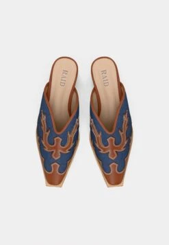 Raid SCENTRA - Mules - Tan/blue -Raid Shoes Shop f246fa9f54864de88cd8137173881f59