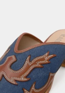 Raid SCENTRA - Mules - Tan/blue -Raid Shoes Shop ff679e1d8ade4a6c87471a4b3b26a677